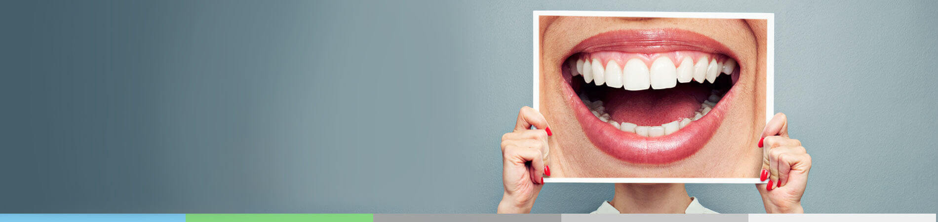 Happy patient showing beautiful smile after treatment